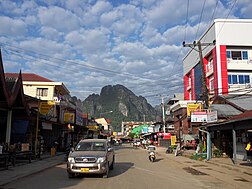 Nationalstraße 13 in Vang Vieng