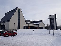 Söderkulla kyrka på vintern 2019.