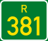 Regional route R381 shield
