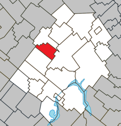 Location within Les Appalaches RCM.