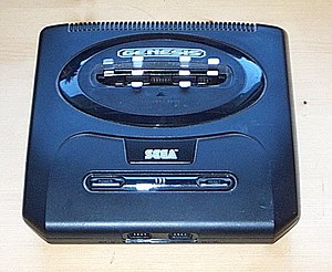 Picture of the Sega Genesis 2 game console. As...