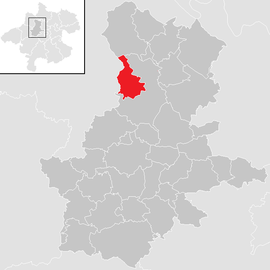 Poloha obce Steegen v okrese Grieskirchen (klikacia mapa)