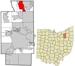 Locația în County Summit și statul Ohio.