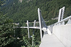 Die Sunnibergbrücke von Süden gesehen