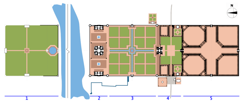 Site plan of the Taj Mahal complex