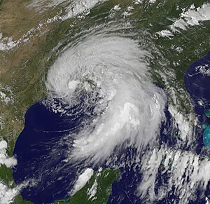 English: View of Tropical Storm Lee from the G...