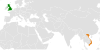 Location map for the United Kingdom and Vietnam.