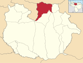 Locatie van de gemeente in Guárico