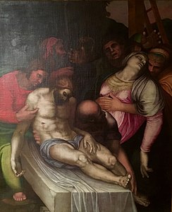 Marcello Venusti (attribuito), Deposizione di Cristo, olio su tela, Pinacoteca di San Francesco, Museo della Città