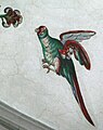 Immagine di un uccello dal soffitto dipinto
