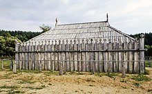 Reconstructed hipped-roofed Slavic temple at Gross Raden Museum WalRhad.jpg