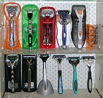 Collection of modern safety razors: Gillette F...