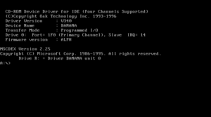 MSCDEX, jak je patrné z instalačního CD systému Windows 98