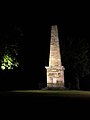 The monument at night