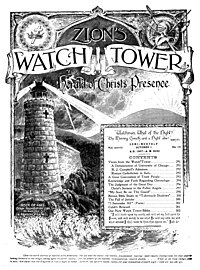 A Zion's Watch Tower and Herald of Christ's Presence című újság címlapja, 1907. október 1.