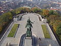 Socha Jana Žižky je třetí největší bronzová jezdecká socha na světě