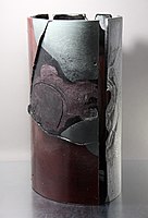 Community I., molten, laid, painted, cut and engraved glass, 60 x 41 x 31 cm, 2012