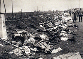 Fallen Romanian soldiers at the Bartolomeu railway station, during the Battle of Brașov (1916)