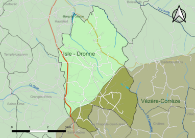 Carte en couleur présentant le(s) SAGE couvrant le territoire communal