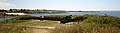 La batterie de l'Aber Ildut et l'entrée de l'Aber Ildut : vue panoramique.