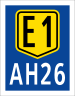 AH26 (E1) sign.svg