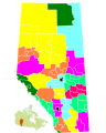 Alberta census subdivisions.