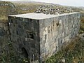 Bath house as seen from the back, with the remains of the two domes on top