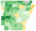 1860 United States Presidential Election in Arkansas by County