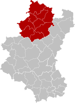 Location of the arrondissement in Luxembourg