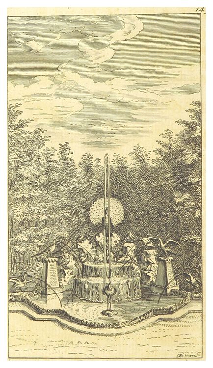 La fontaine de Versailles par G. Bickham, 1768