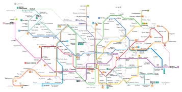 Carte topologique du métro de Barcelone.