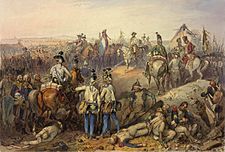 Johann Nepomuk Geiger (1805-1880) festménye a csatáról (1850 körül)