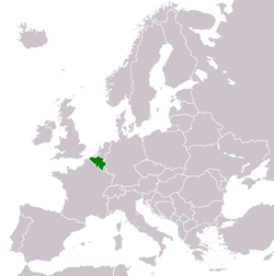 Карта с указанием местоположения Бельгии и Мальты