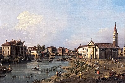 Vue de Dolo par Canaletto