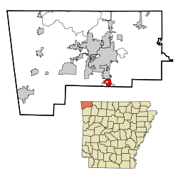 Vị trí trong Quận Benton, Arkansas