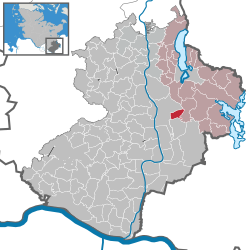 Elhelyezkedése Schleswig-Holstein térképén