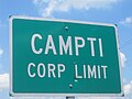 Campti town limits sign