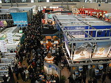 A crowded exhibition hall during CeBIT 2000 CeBIT 2000 exhibition hall.jpg