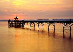 Clevedon Pier (jetée de Clevedon). Jetée classée près de Bristol en Angleterre.