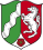 Landesflagge von Nordrhein-Westfalen (Wappen)