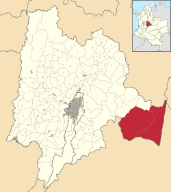 Location of Medina Province in Colombia