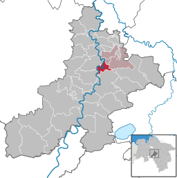 Läget för kommunen Drakenburg i Landkreis Nienburg/Weser