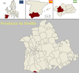 Kaart van El Cuervo de Sevilla