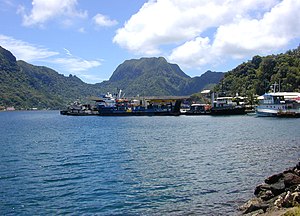 Portion of the dock area at Fagatogo, Pago Pag...