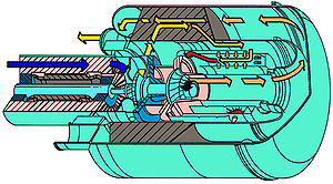 Cross-section cutaway illustration of generato...