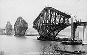 The Forth Bridge During Construction