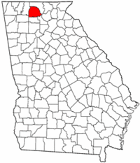乔治亚州吉尔默县地图