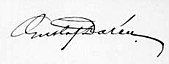 signature de Gustaf Dalén