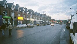 A58 op de Harehills Parade/ Roundhay Road in Leeds gezien richting Wetherby