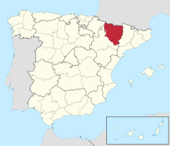 Huesca in Spain (plus Canarias).svg